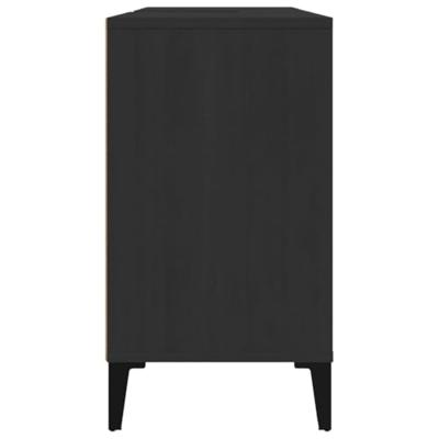 Wastafelkast 80x33x60 cm bewerkt hout zwart Wastafelkast 80x33x60 cm bewerkt hout zwart