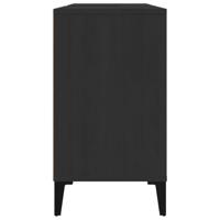 Wastafelkast 80x33x60 cm bewerkt hout zwart - thumbnail