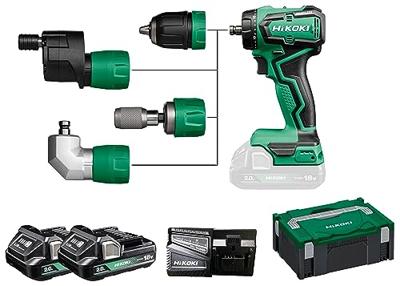 HiKOKI DS18DDQWRZ Accu-schroefboormachine 18 V 2.0 Ah Li-ion Incl. 2 accus, Incl. lader, Incl. koffer