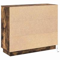 Dressoir met plank Gerookt eiken 90 x 32 x 75 cm Bewerkt hout - thumbnail