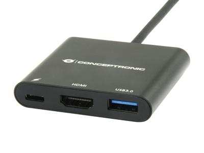 Conceptronic DONN01B USB 3.0 (3.1 Gen 1) Type-C 5000 Mbit/s Zwart Conceptronic DONN01B USB 3.0 (3.1 Gen 1) Type-C 5000 Mbit/s Zwart