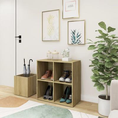 VidaXL Opbergkast 105x35,5x70 cm bewerkt hout sonoma eikenkleurig VidaXL Opbergkast 105x35,5x70 cm bewerkt hout sonoma eikenkleurig