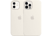 Case with MagSafe - Achterzijde behuizing voor mobiele telefoon - silicone - wit - voor iPhone 12, 12 Pro - thumbnail