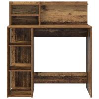 Bureau met opbergruimte met plank Oud Hout 90 x 48 x 101,5 cm - thumbnail