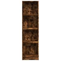 Boekenkast 40x24x143 cm bewerkt hout gerookt eikenkleurig - thumbnail