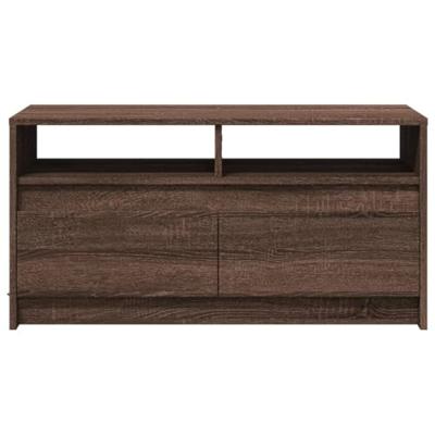 Salontafel met LED-verlichting bewerkt hout bruin eikenkleur