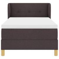 Boxspringbed met matras stof donkerbruin 80x200 cm - thumbnail