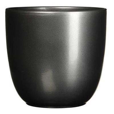 Mica Decorations bloempot Tusca rond 19,5x18,5 cm antraciet