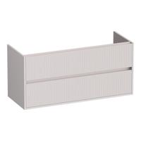 Brauer Adore Wavy - Onderkast - 120 cm - met 2 Softclose Lades Greeploos en 2 Sifon Uitsparingen - Mat Zand - thumbnail