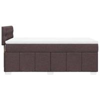 Boxspring met matras stof donkerbruin 90x190 cm - thumbnail