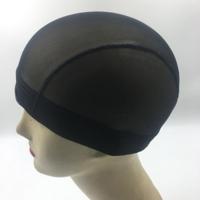 Pruik Cap Elastische mesh Dome Cap (zwart) - thumbnail