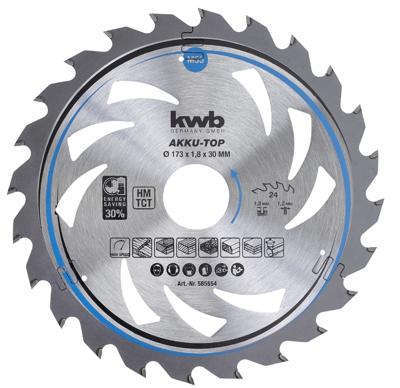 kwb LER-PO 100KA-FI 585554 Hardmetaal-cirkelzaagblad 173 x 30 x 1.2 mm Aantal tanden: 24 1 stuk(s)