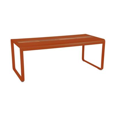 Fermob Bellevie tuintafel met opslagruimte 196x90 cm Candied Orange