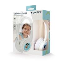 GEMBIRD Hoofdtelefoon voor kinderen, volumeregelaar, wit - thumbnail
