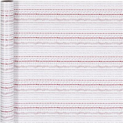 Creativ Company Inpakpapier, doodles, b: 70 cm, 80 gr, rood, wit, 4 m/ 1 rol
