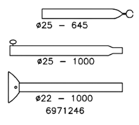 Campking Stormstok met Klapvoet 25/22 mm - thumbnail