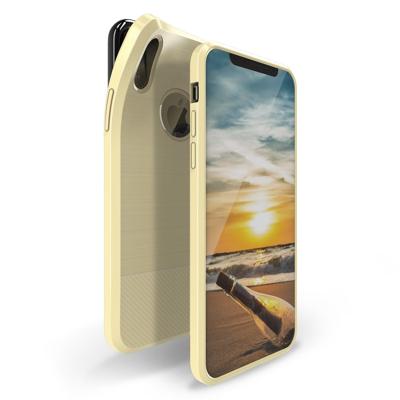Apple iPhone X | Xs | TPU Hoesje | Geborsteld Goud