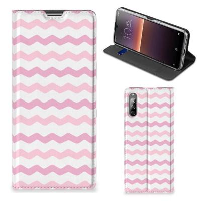 Sony Xperia L4 | Hoesje met Magneet | Waves Roze Sony Xperia L4 | Hoesje met Magneet | Waves Roze