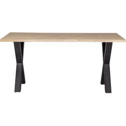 WOOOD Boomstam Eettafel 'Tablo' met X-poot, 180 x 90cm WOOOD Boomstam Eettafel 'Tablo' met X-poot, 180 x 90cm