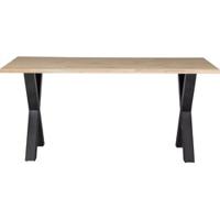 WOOOD Boomstam Eettafel 'Tablo' met X-poot, 180 x 90cm - thumbnail