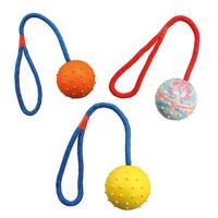 TRIXIE NATUURRUBBER BAL AAN KOORD ASSORTI 30X6X6 CM 3 ST - thumbnail