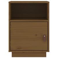 Nachtkastje 40x34x55 cm massief grenenhout honingbruin - thumbnail