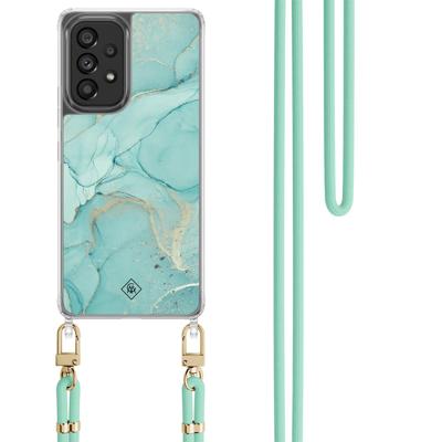 Samsung Galaxy A53 hoesje met mint koord - Touch of mint Samsung Galaxy A53 hoesje met mint koord - Touch of mint
