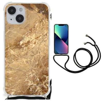 iPhone 14 Plus Anti-Shock Hoesje Marmer Creme iPhone 14 Plus Anti-Shock Hoesje Marmer Creme