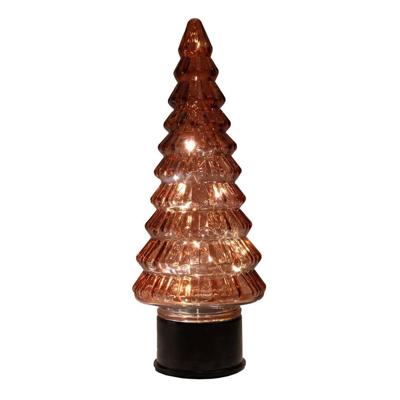 Boompje glas LED 35x13 cm bordeaux Anna's Collection - Annas collection