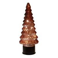 Boompje glas LED 35x13 cm bordeaux Anna's Collection - Annas collection - thumbnail