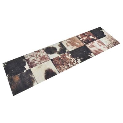VidaXL Keukenmat wasbaar dierenhuidprint 45x150 cm fluweel VidaXL Keukenmat wasbaar dierenhuidprint 45x150 cm fluweel