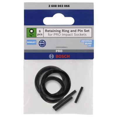 Bosch Accessoires Pin en ring 1/2" krachtdoppen | 6 stuks - 2608003066
