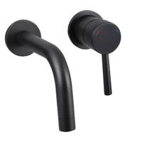 Differnz Kraan Inbouw koud/warm rechts mat zwart 30.416.10 - thumbnail