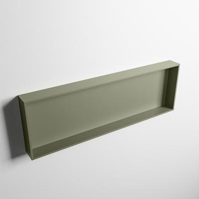 MONDIAZ EASY Nis 89,5x29,5cm in solid surface kleur Army | Army. 1 vak geschikt voor in- of opbouw