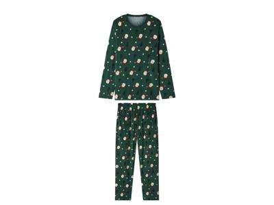 esmara Men Velours heren kerstpyjama (Groen, XL)
