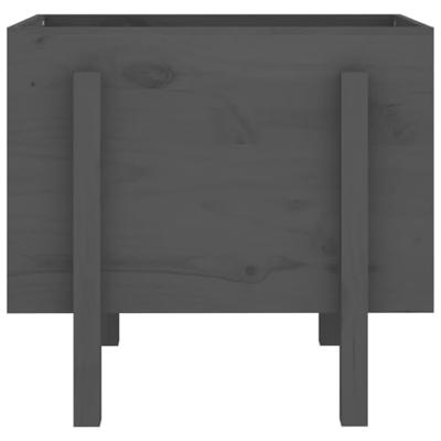 VidaXL Plantenbak 62x50x57 cm massief grenenhout grijs
