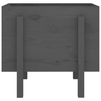 Plantenbak 62x50x57 cm massief grenenhout grijs - thumbnail