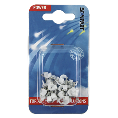 Scanpart Snoerclips 5mm Rond Wit A25