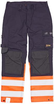 Blåkläder Multinorm inherent werkbroek 14881513 | Marineblauw/Oranje | Maat 52 - 7330509720417