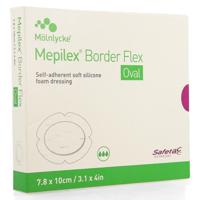 Mepilex Border Flex Oval Verb 7,8x10cm 5 583500 - thumbnail