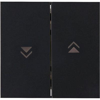 Kopp bedieningswip dubbel met pijlen opdruk mat-zwart HK07 490359008