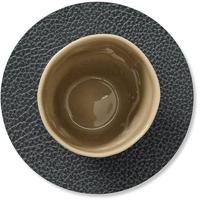 LIND DNA - Glass Mat Circle - Onderzetter 10cm Hippo Black-Anthra - thumbnail