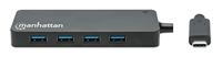 Manhattan 168410 USB 3.0-hub Zwart - thumbnail