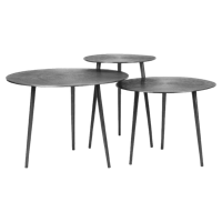 LABEL51 Salontafel 'Nobby' Set van 3 stuks, kleur Grijs - thumbnail