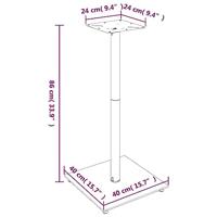VidaXL Luidsprekerstandaards 2 st 1 pijler gehard glas zwart - thumbnail