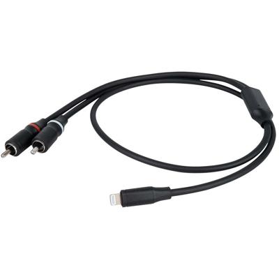 DAP FL100 verloopkabel lightning naar 2x RCA male 150cm