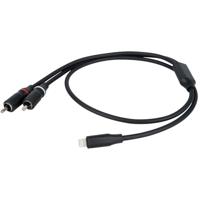 DAP FL100 verloopkabel lightning naar 2x RCA male 150cm - thumbnail