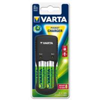 VARTA Acculader, incl. 4x AA 2100mAh, batterijlader voor oplaadbare batterijen, laadt 2 of 4 AA/AAA tegelijkertijd, zaklader, compacte vorm - thumbnail