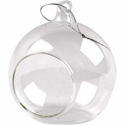 Creativ Company Glas ornament met opening, d 8 cm, 6 stuk/ 1 doos