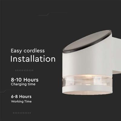 V-TAC VT-1140 23014 Wandlamp op zonne-energie 0.88 W Lichtkleur (naam): Warmwit